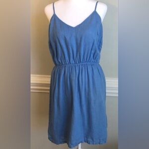 J. Crew Blue Spaghetti Strap Sun Dress